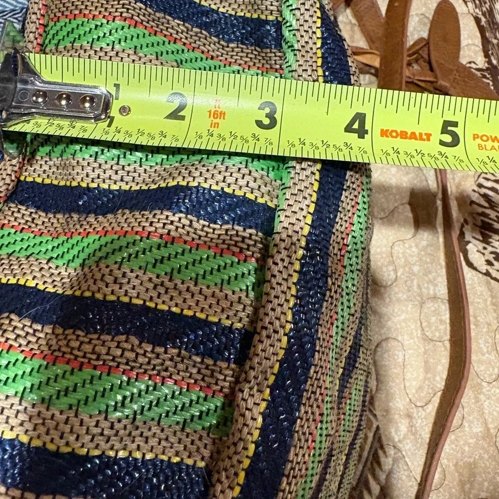 KBAS crossbody bag  blue, green, tan